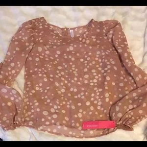 Xhilaration Sheer Blouse Small semi sheer
